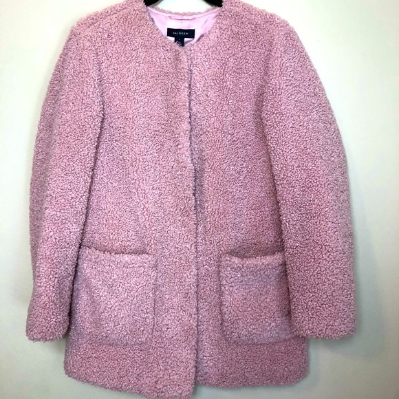 Halogen Blush Shearling Jacket Size Small - Picture 13 of 13